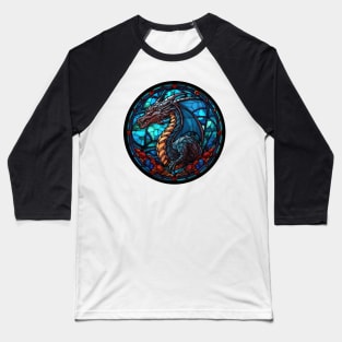 Stained Glass Dragon #9 Baseball T-Shirt